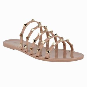 Nine West Charli Flat Slides - Beige - Ireland (RZ2431685)